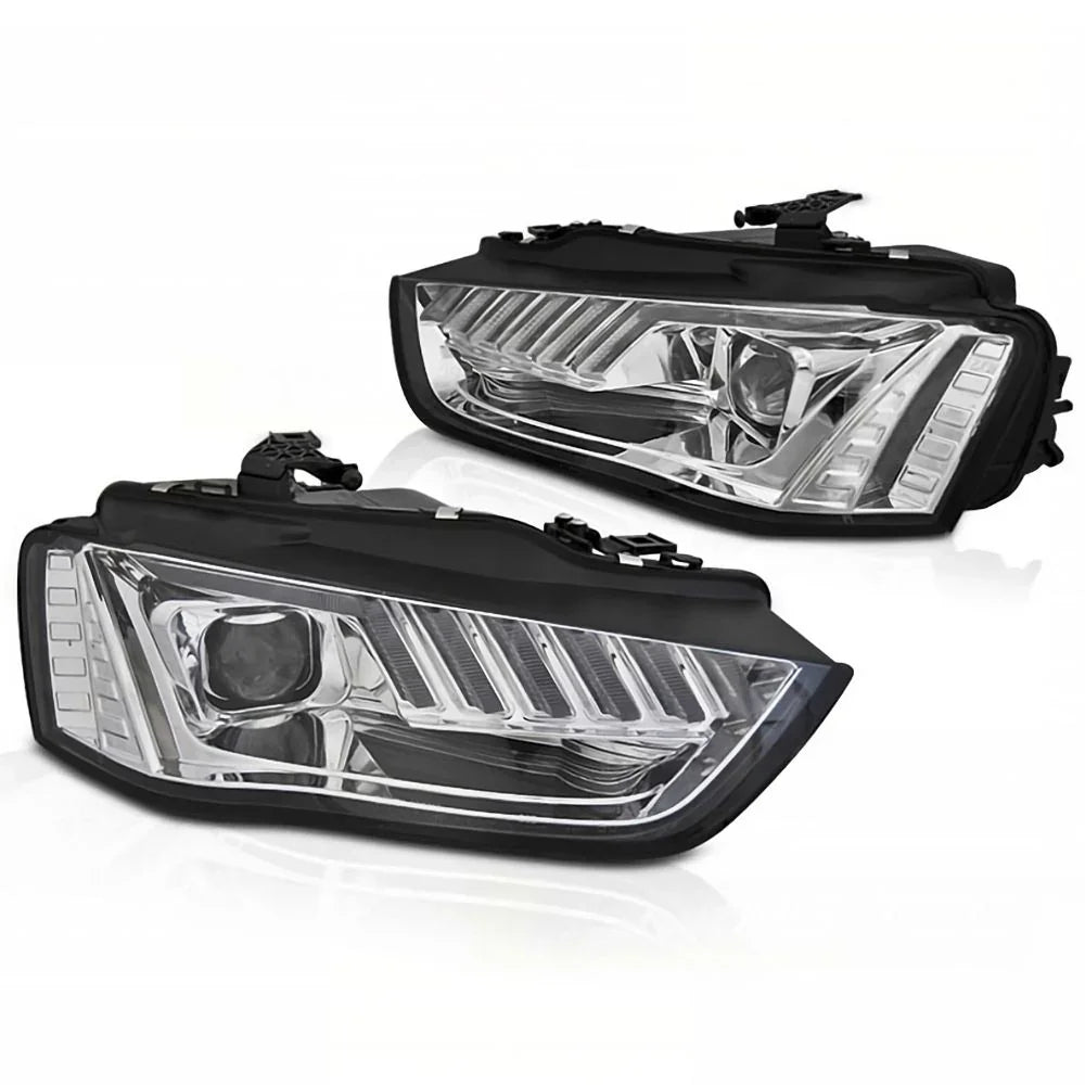 Audi A4 B8 8K 2011-2015 Fari Anteriori LED Matrix Cromato H7 - autorivallo