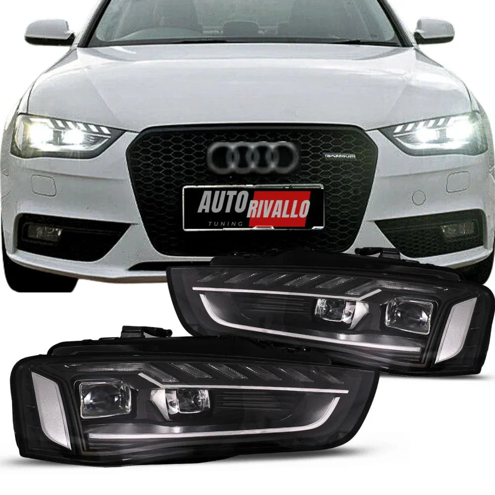 Audi A4 B8 8K 2011-2015 Fari Anteriori Full LED Matrix SEQ - autorivallo