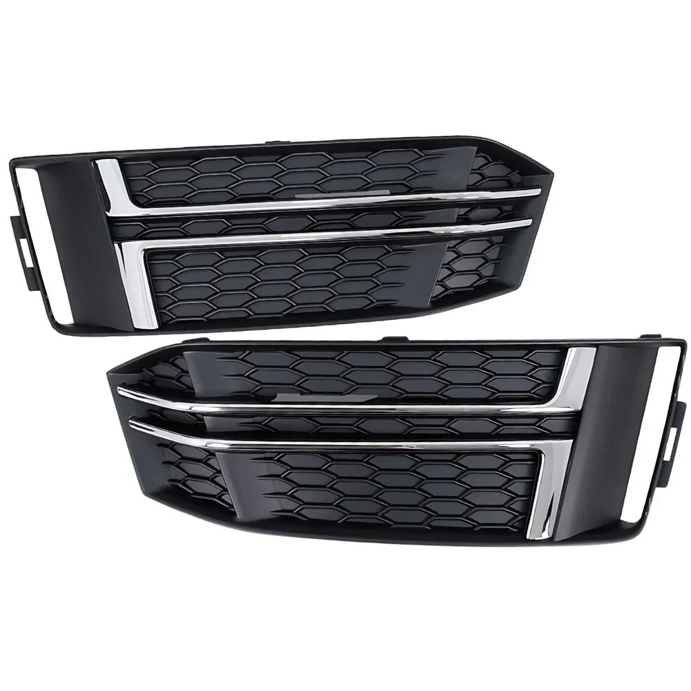Audi A4 B9 S-Line 15-18 Griglie Fendinebbia RS4 Nero Cromato - autorivallo