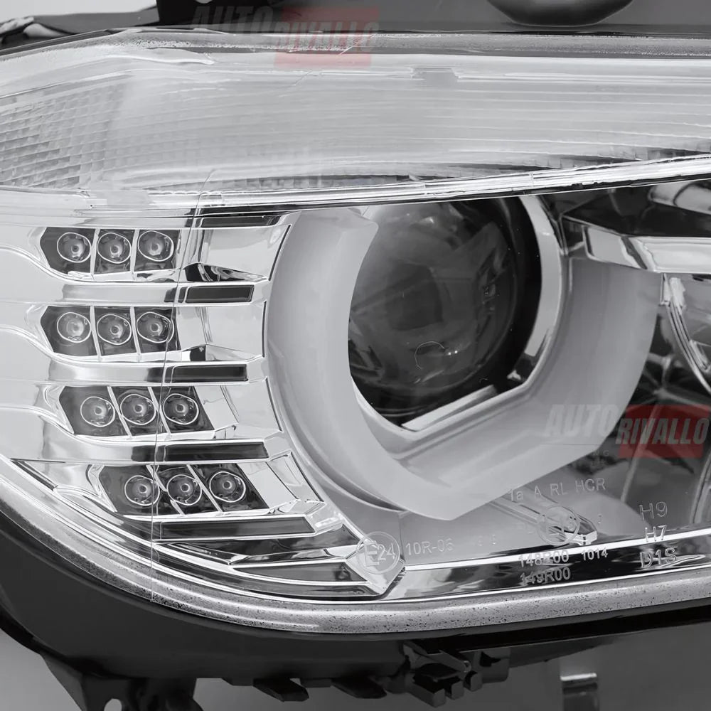 BMW Serie 3 F30 F31 2011-2015 Fari Anteriori LED Angel Eyes 3D - autorivallo