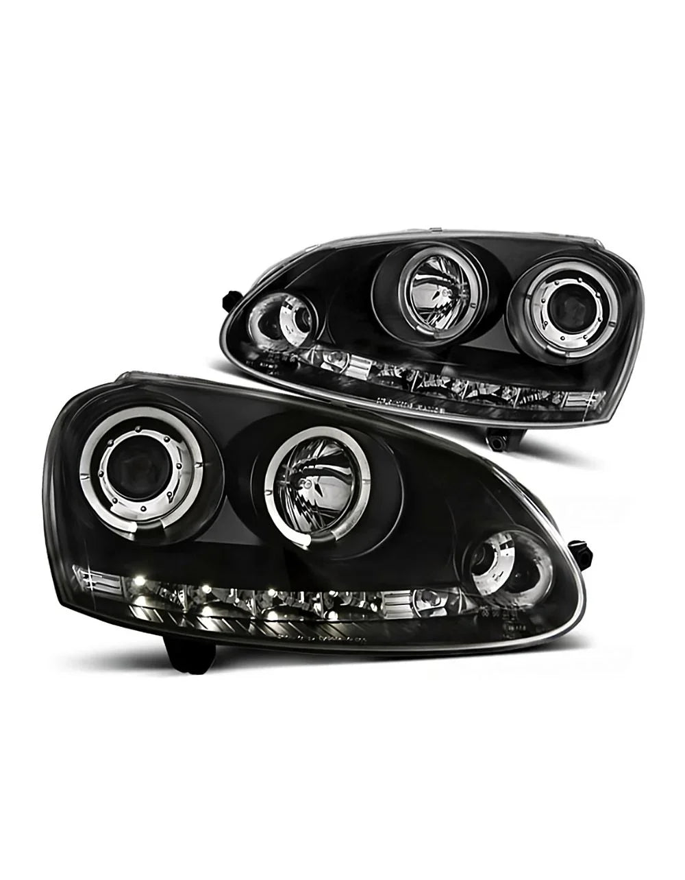 VW Golf 5 2003-2008 Fari Anteriori Angel Eyes Luci Diurne LED - autorivallo