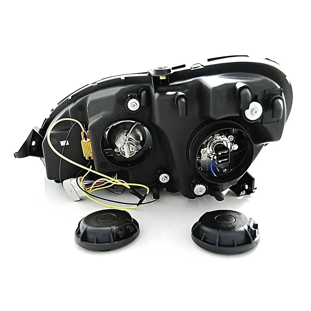 Mercedes Classe S W220 98-05 Fari Anteriori a LED Cromati - autorivallo