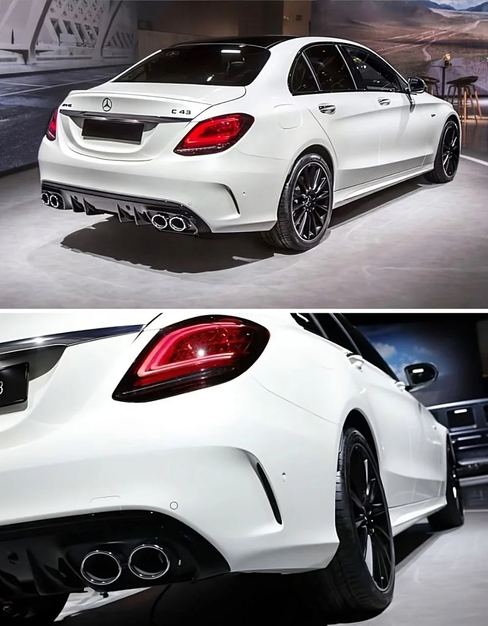 Mercedes C W205 S205 2014-2018 Diffusore AMG Line Look C43 - autorivallo