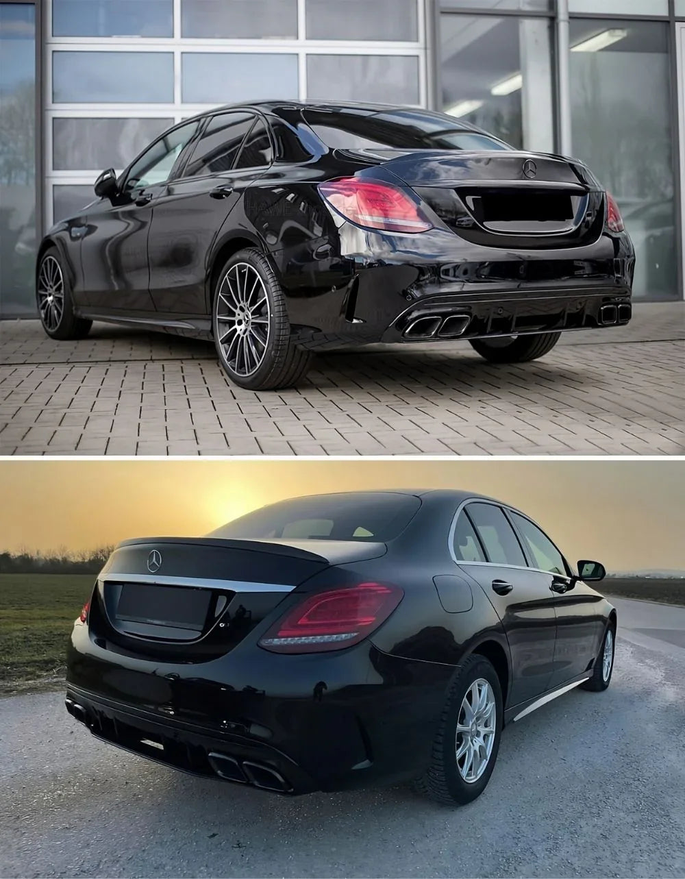 Mercedes C W205 S205 2018-2021 Diffusore AMG Line C63S Look - autorivallo