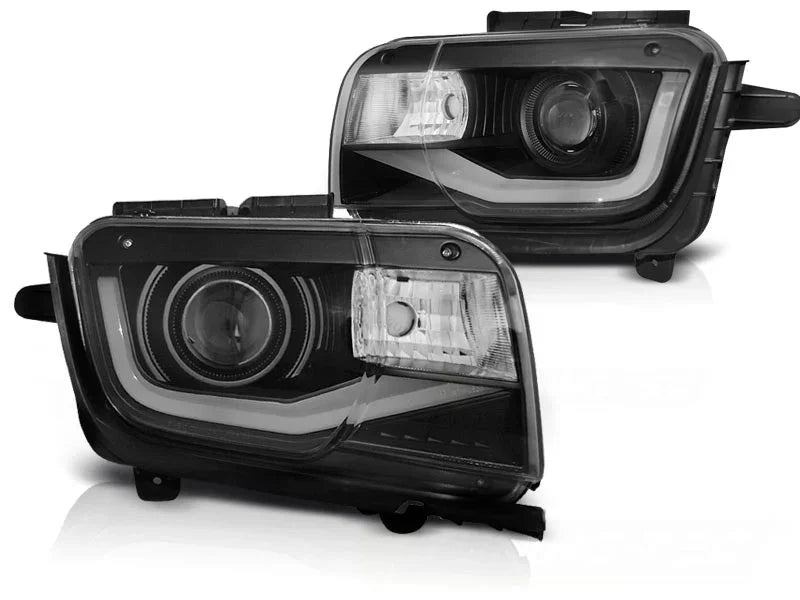 Chevrolet Camaro 2009-2013 Fari Anteriori LED Light Tube Nero - autorivallo