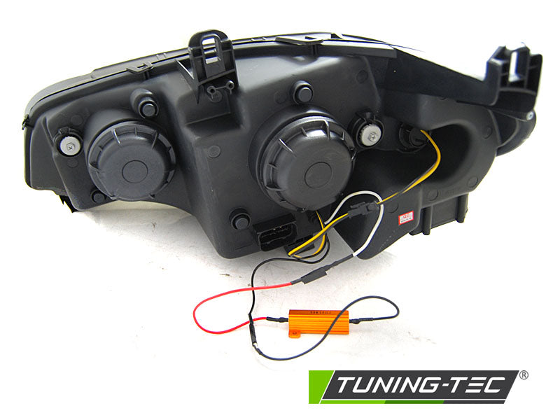 BMW X5 E70 2007-2013 Fari Anteriori LED Light Tube Nero - autorivallo