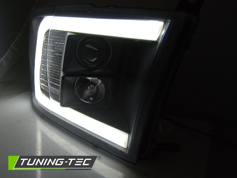 Dodge Ram 2009-2018 Fari Anteriori LED Light Tube Nero - autorivallo