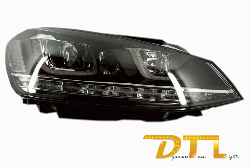 VW Golf 7 2012-2017 Fari Anteriori Con Frecce Dinamiche LED - autorivallo