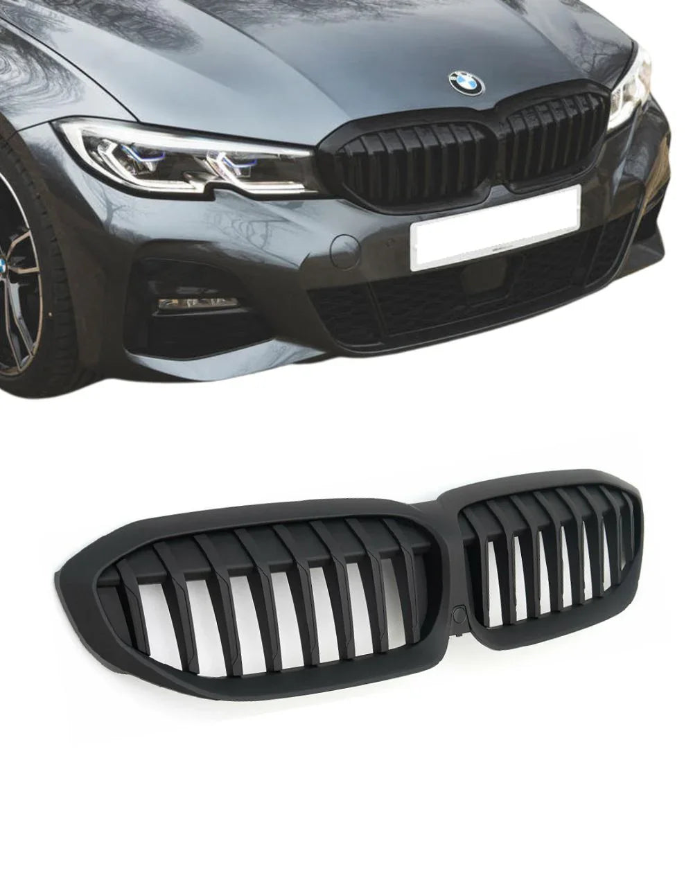 BMW Serie 3 G20 G21 19-22 Griglia Radiatore Nero Opaco - autorivallo