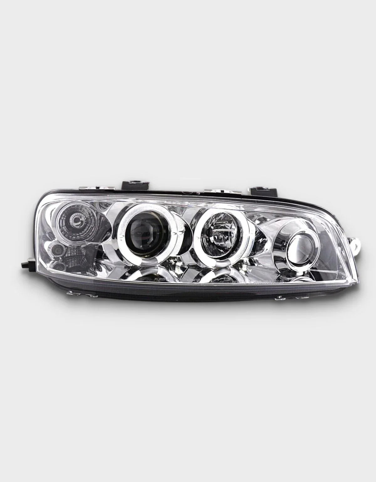 Fiat Punto 2 1999-2003 Fari Anteriori Angel Eyes LED Cromati - autorivallo