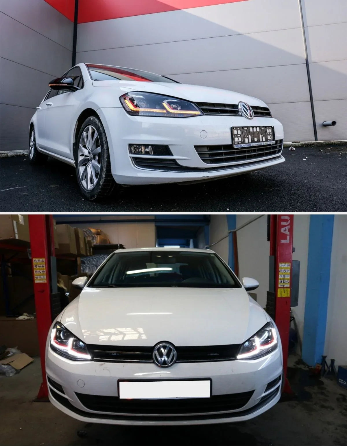 VW Golf 7 2012-2017 Fari Anteriori LED GTI Look G7.5 Facelift - autorivallo
