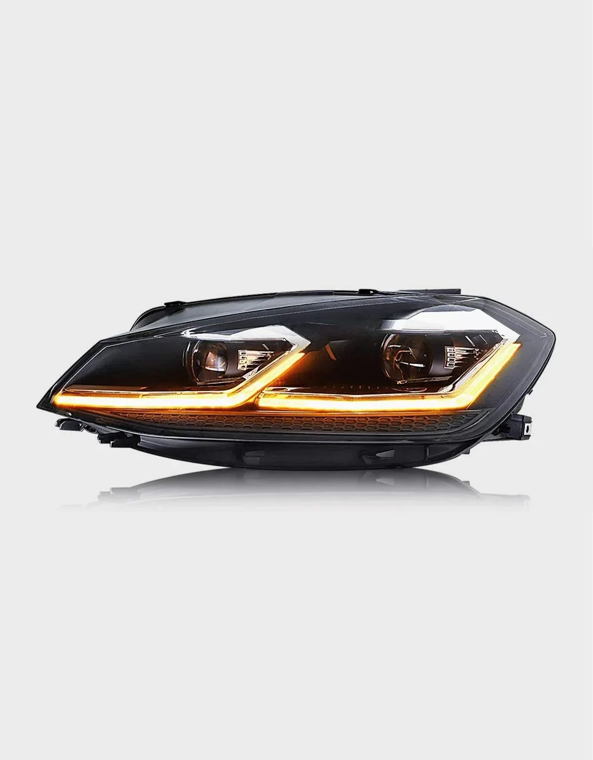 VW Golf 7.5 2017-2019 Fari Anteriori LED R-Line Design Nero - autorivallo