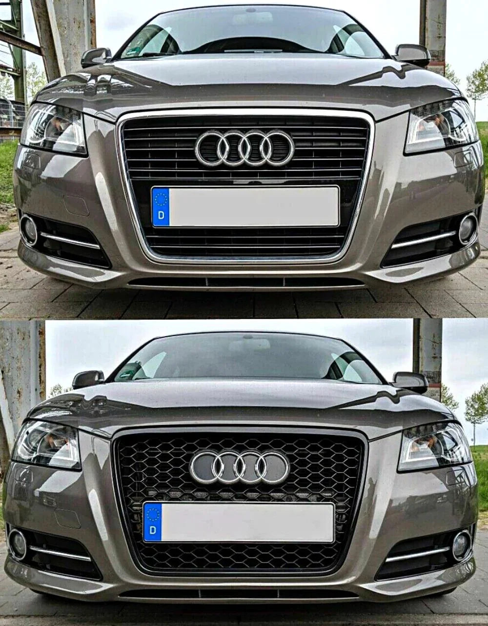 Audi A3 8P 8PA 2008-2012 Griglia RS3 Nero a Nido D'ape PDC - autorivallo