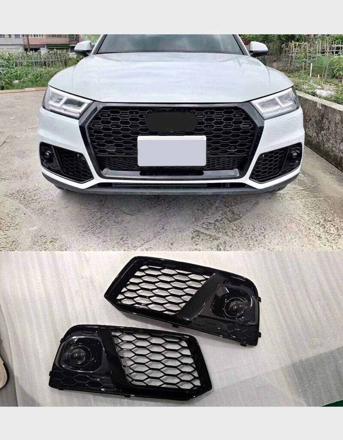 Audi Q5 FY 2016-2020 Griglie Fendinebbia RSQ5 a Nido D'ape - autorivallo
