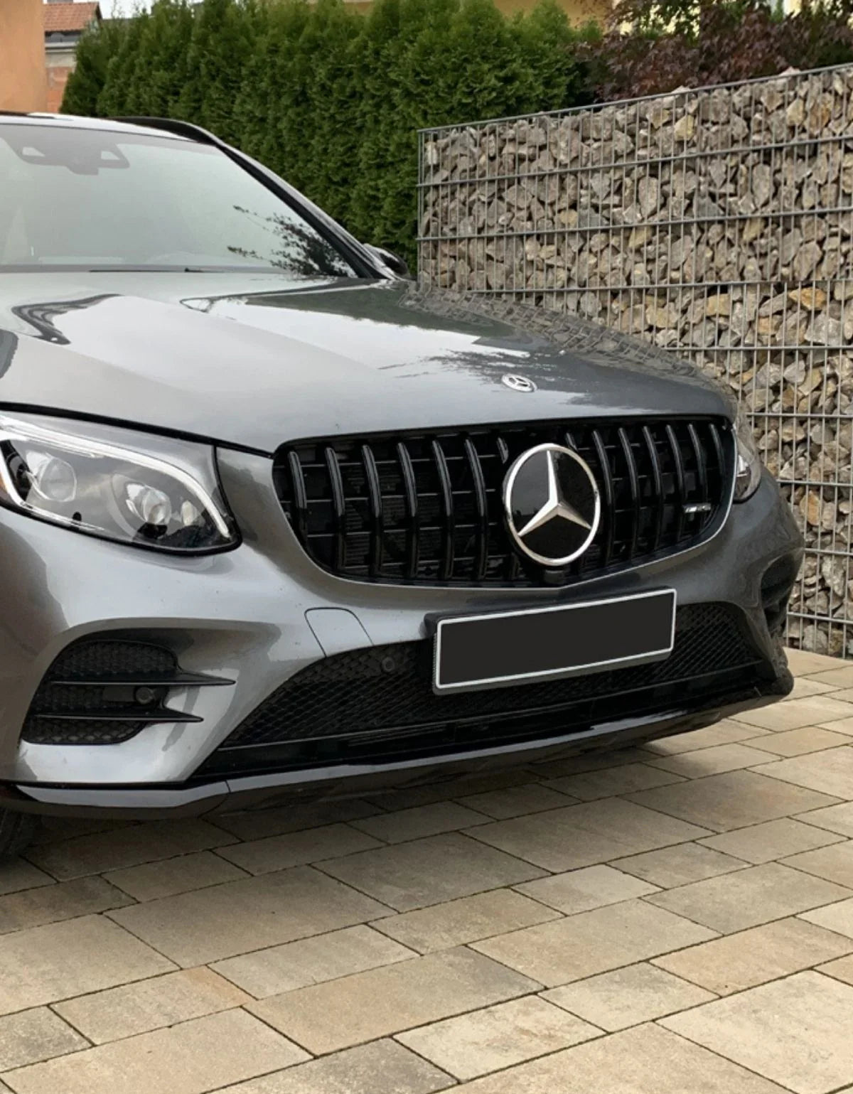 Mercedes GLC X253 C253 15-19 Griglia Anteriore Nero Lucido - autorivallo