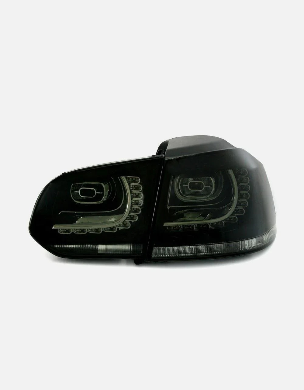 VW Golf 6 2008-2012 Fanali Posteriori LED Nero Fumé GTI Look - autorivallo
