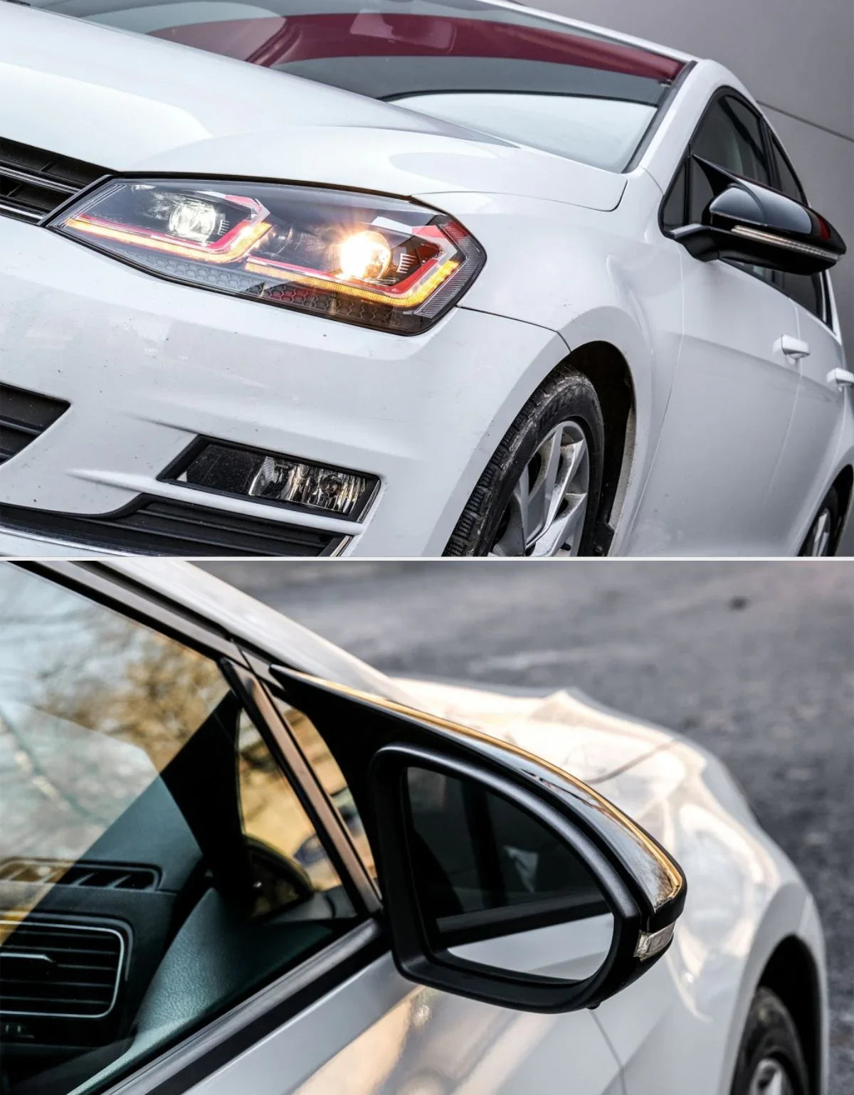VW Golf 7.5 2017-2019 Calotte Specchietti Ottica R-Line Nero - autorivallo