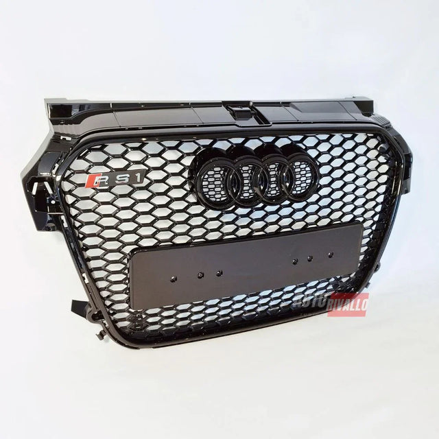 Audi A1 8X 2010-2015 Griglia Anteriore RS1 Look Nero Lucido - autorivallo