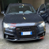 Audi A1 8X 2010-2015 Griglia Anteriore RS1 Look Nero Lucido - autorivallo