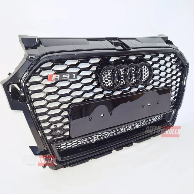 Audi A1 8X 2015-2018 Griglia Anteriore RS1 Look Nero Lucido - autorivallo