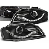 Audi A3 8P 8PA 2003-2008 Fari Anteriori LED Diurne Nero - autorivallo