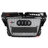 Audi A3 8P 2009-2012 Griglia Anteriore RS3 Look Nero Lucido - autorivallo