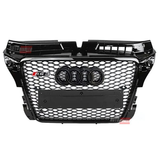 Audi A3 8P 2009-2012 Griglia Anteriore RS3 Look Nero Lucido - autorivallo