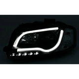 Audi A3 8P 8PA 2003-2008 Fari Anteriori LED Neri Lightube - autorivallo