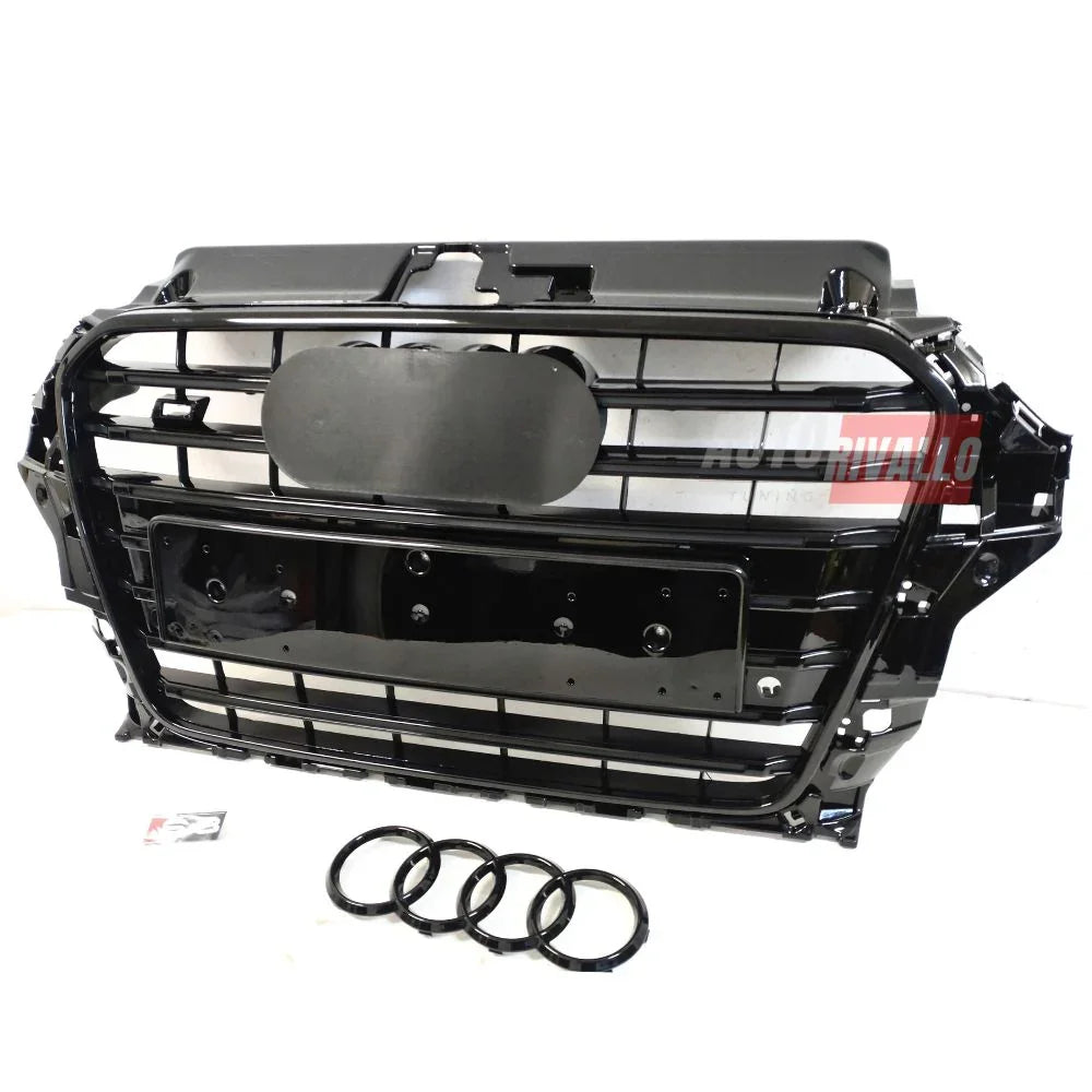 Audi A3 8V 2012-2016 Griglia Anteriore Look S3 Calandra Nera - autorivallo