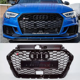 Audi A3 8V 2016-2020 Griglia Anteriore RS3 Look Nero Lucido - autorivallo