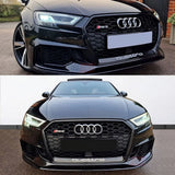 Audi A3 8V 2016-2020 Griglia Anteriore RS3 Look Nero Lucido - autorivallo