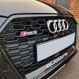 Audi A3 8V 2016-2020 Griglia Anteriore RS3 Look Nero Lucido - autorivallo
