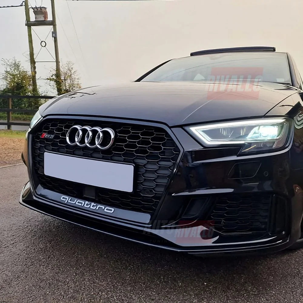 Audi A3 8V 2016-2020 Griglia Anteriore RS3 Look Nero Lucido - autorivallo