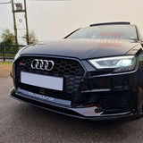 Audi A3 8V 2016-2020 Griglia Anteriore RS3 Look Nero Lucido - autorivallo