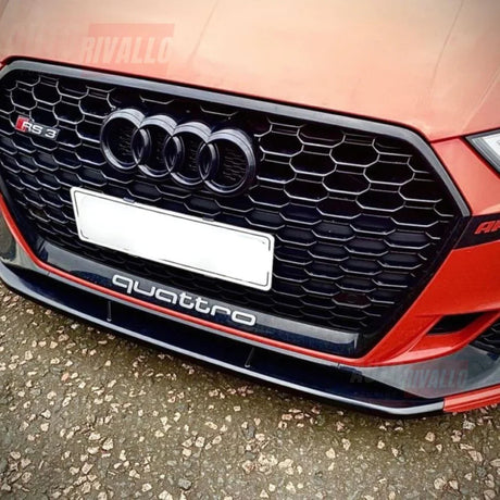 Audi A3 8V 2016-2020 Griglia RS3 Look Quattro PDC Nero Lucido - autorivallo