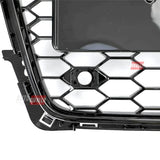 Audi A4 B8 8K 2007-2011 Griglia Anteriore RS4 Look Nero Lucido - autorivallo