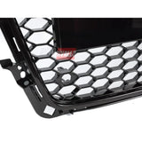 Audi A4 B8 2007-2011 Griglia Anteriore RS4 Look Nero Lucido - autorivallo