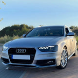 Audi A4 B8 8K 2011-2015 Fari Anteriori LED Matrix Nero H7 - autorivallo