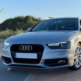 Audi A4 B8 8K 2011-2015 Fari Anteriori LED Matrix Nero H7 - autorivallo