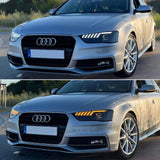 Audi A4 B8 8K 2011-2015 Fari Anteriori LED Matrix Nero H7 - autorivallo