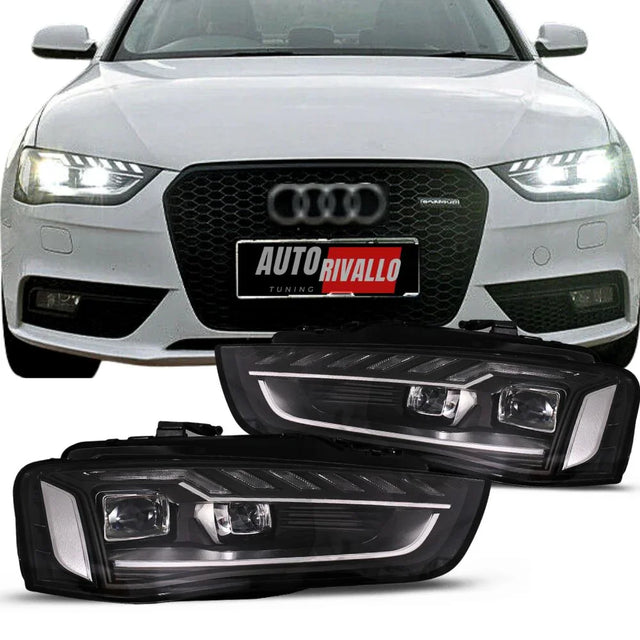 Audi A4 B8 8K 2011-2015 Fari Anteriori Full LED Matrix SEQ - autorivallo