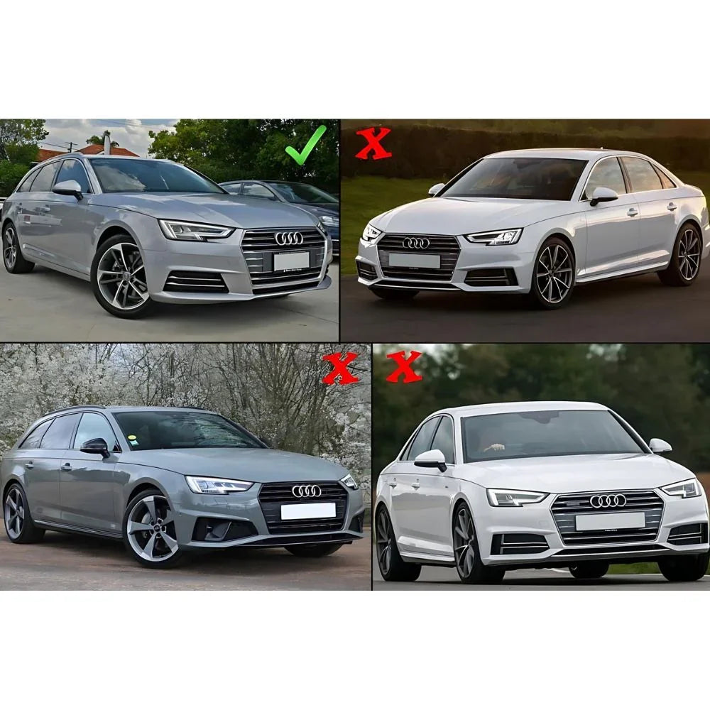 Audi A4 B9 2015-2018 Griglie Fendinebbia RS4 Nero Argento - autorivallo