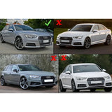 Audi A4 B9 2015-2018 Griglie Fendinebbia RS4 Nero Argento - autorivallo