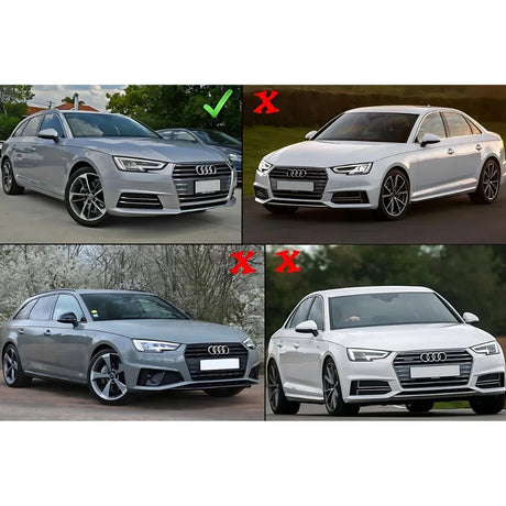 Audi A4 B9 2015-2018 Griglie Fendinebbia RS4 Nero Argento - autorivallo