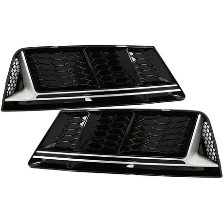 Audi A4 B9 2015-2018 Griglie Fendinebbia RS4 Nero Argento - autorivallo