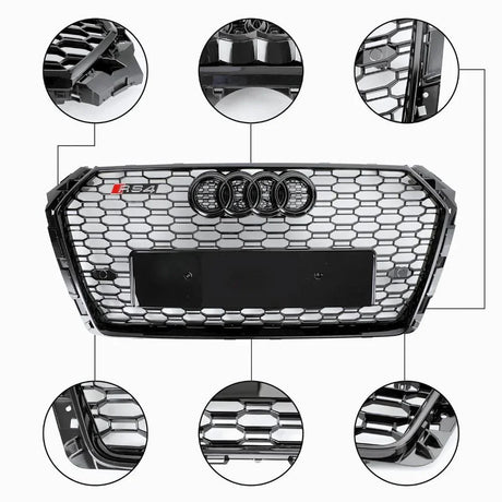 Audi A4 B9 2015-2019 Griglia Radiatore RS4 Look Quattro - autorivallo