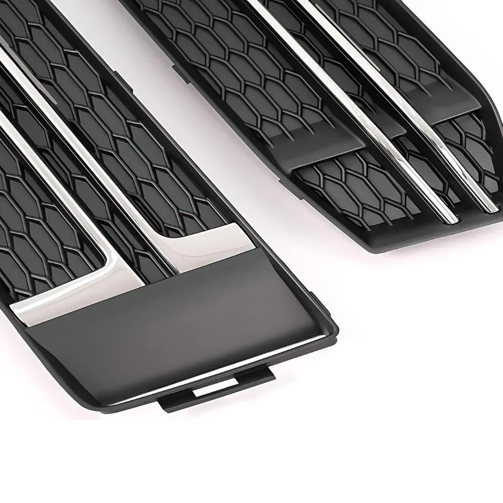 Audi A4 B9 S-Line 15-18 Griglie Fendinebbia RS4 Nero Cromato - autorivallo