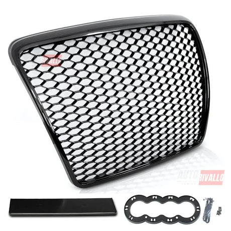 Audi A6 C6 4F 2008-2011 Griglia Radiatore Look RS6 Nero Lucido - autorivallo