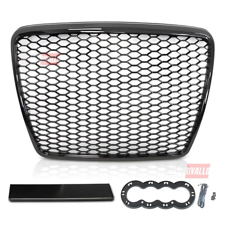 Audi A6 C6 4F 2008-2011 Griglia Radiatore Look RS6 Nero Lucido - autorivallo