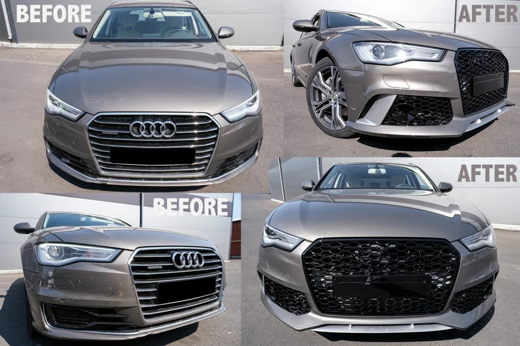 Audi A6 C7 4G 2015-2018 Paraurti Anteriore RS6 Look Sport - autorivallo